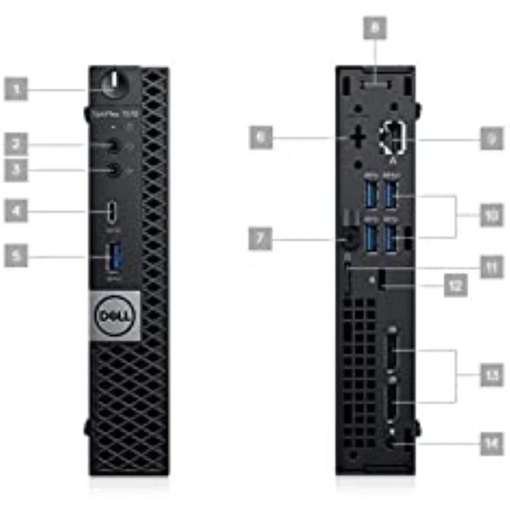 Dell OptiPlex 7070 Desktop Computer - Intel Core i7-9700T - 16GB RAM - 256GB SSD